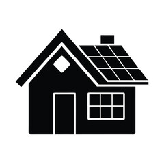 Solar Roof House Energy Icon