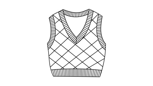 Classic argyle knit sweater vest, a timeless fashion staple for any wardrobe.