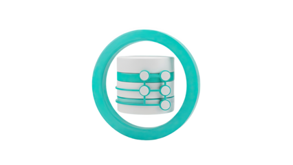 Abstract 3D Icon of Data Structure or Database