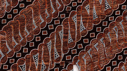 Traditional Batik Fabric Pattern.