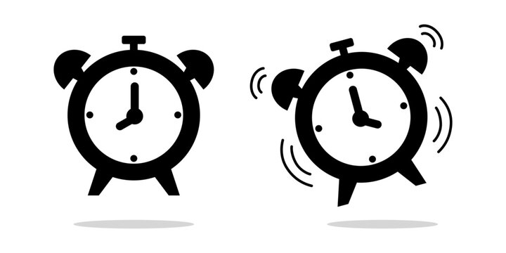 Alarm clock icon, Ringing alarm clock icon. For web design, templates, infographics and more. flat vector illustration design