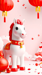 2026 new years background with years of horse