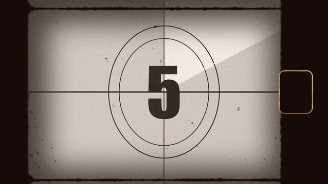 retro countdown animation 10 to 0 number 4k video