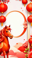 2026 new years background with years of horse