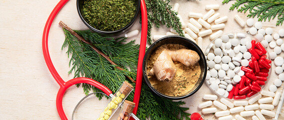 complementary medicine. Herbs used for alternative medicine