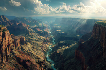 aerial view of the canyon