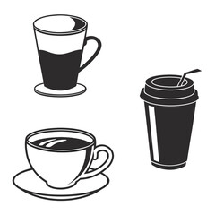 Obraz premium Three types of coffee cups