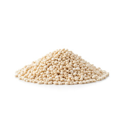 Small, white, round pasta grains piled together, ready for cooking a healthy meal