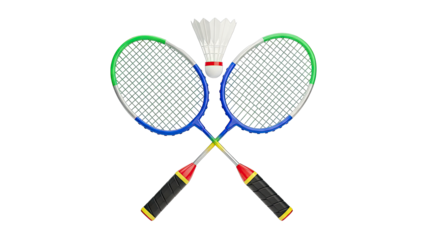 Badminton Rackets and Shuttlecock