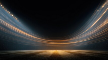 Dramatic Lighting Effects on a Sports Field with Motion Blur