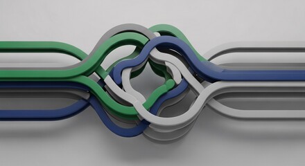 Institutional ESG Sustainability Concept with Integrated Abstract Systems