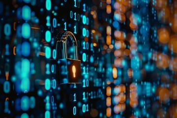 Secure digital lock safeguarding binary data flow in virtual environment