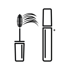 Mascara Brush and Tube Icon