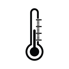 Black Thermometer Icon
