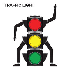 unique, awesome traffic light vector