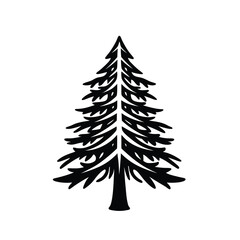 Pine Tree Silhouette Vector Icon