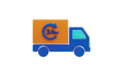 24 Hour Delivery Truck Icon