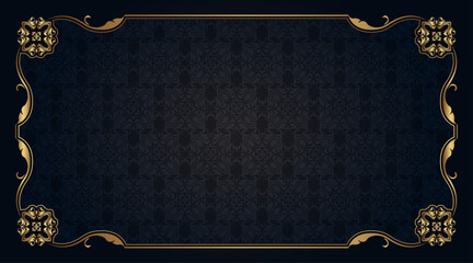 Vintage frame with gold mandala ornament