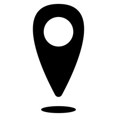 Black location pin map icon