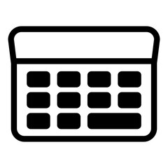 Simple black calculator icon graphic