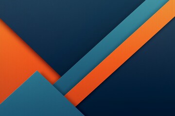 Abstract geometric design featuring bold orange and teal diagonal stripes against a textured, modern digital background.