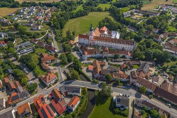Michelfeld, ein Stadtteil der Stadt Auerbach in der Oberpfalz aus der Vogelperspektive