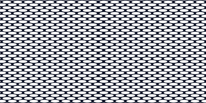 Wide simple black and white grill mesh pattern vector illustration