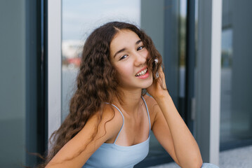 Smiling Generation Alpha Girl With Smartphone