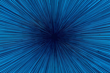 Obraz premium A mesmerizing abstract image featuring a blue background with radiating lines, evoking a sense of speed and energy.