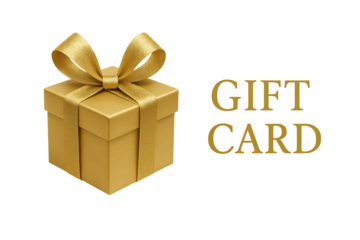 Luxury shopping gift certificate card in white and gold isolated view.