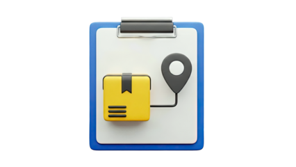 Delivery Tracking Icon on Clipboard