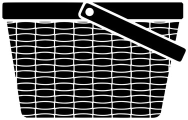 Fototapeta premium basket illustration picnic silhouette food logo summer icon lunch outline wicker spring rustic dinner leisure container meal white lifestyle shape women vector graphic background