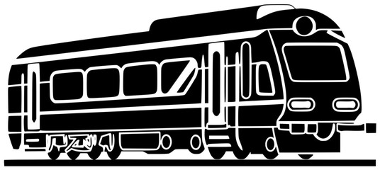 railway illustration transport silhouette travel logo transportation icon train outline vehicle railroad rail passenger speed locomotive station modern subway shape high vector graphic background © blacksilhouette