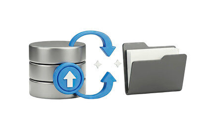 Database to Folder Data Transfer Icon