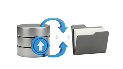 Database to Folder Data Transfer Icon