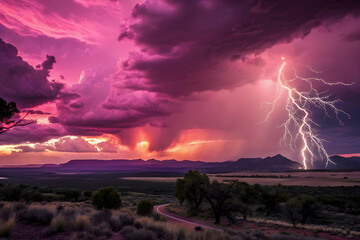 sunset in the mountains