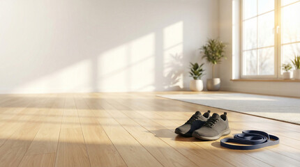 home workout photo, fitness motivation stock image, healthy lifestyle concept, wellness advertising visual, indoor training photo