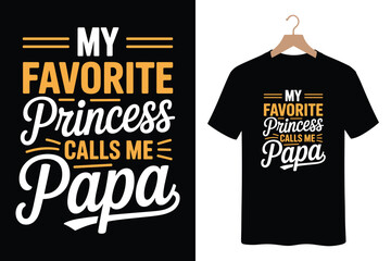 Adorable Papa t-shirt with princess design for loving fathers