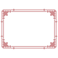 red chinese border frame .eps