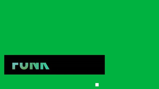 Animation of funk text on white background