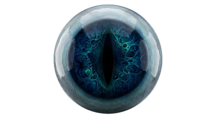 【Background Transparent Material】Blue Dragon Eye with Abyssal Depth Transparent PNG【AI】