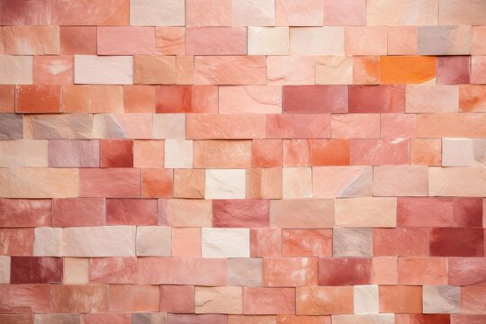 Pink salt bricks forming a geometric wall pattern