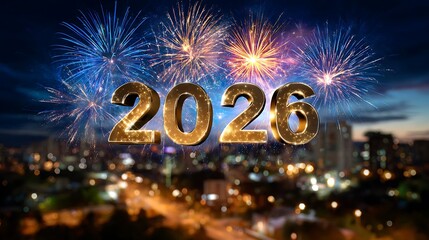 Celebrating the vibrant start of 2026 with dazzling fireworks display