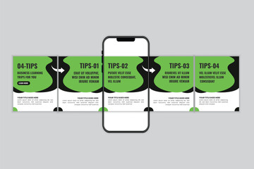 Social Media Carousel Post Design Template for Instagram and Marketing