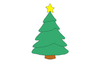 christmas tree vector illustration