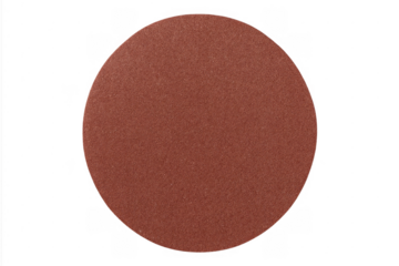 Round sanding disc providing abrasive surface on transparent background