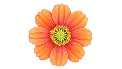 Orange Flower Bloom Botanical Illustration