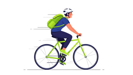 Man Cycling on Bicycle Outdoor Activity