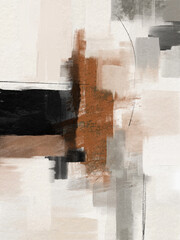 Fototapeta na wymiar Abstract artwork with dynamic lines and soft colors, creating a harmonious and modern composition, perfect for contemporary interior design and artistic projects