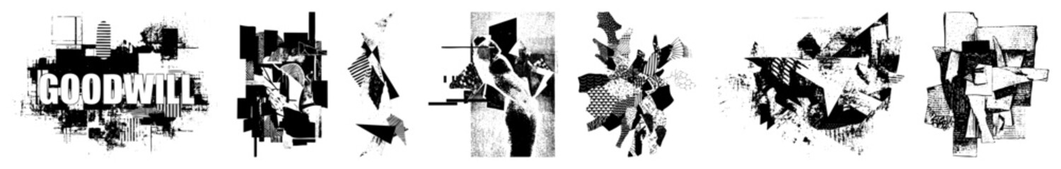 Obraz premium good will abstract geometric collage